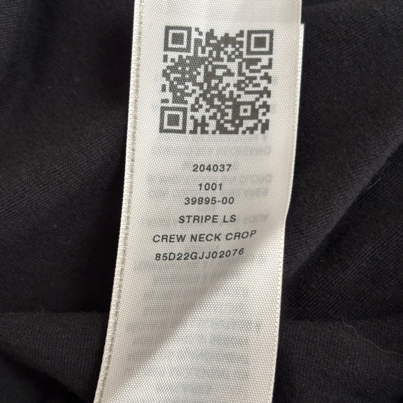 True Religion Black Crop Top with faux leather stripes XL - Picture 10 of 12